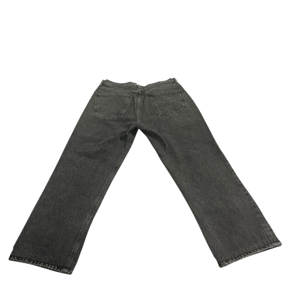 AGOLDE Lana Womens Sz 28 High Rise Straight Leg Jeans Lava Button Fly Frayed Hem - Picture 2 of 11